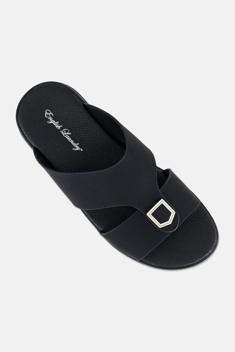 English Laundry Men Slip On Arabic Sandals, Black - Image 4